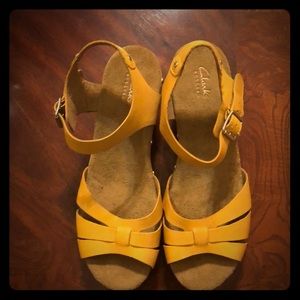 Clark sandals.